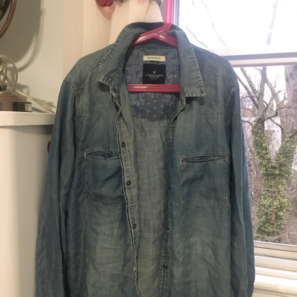American Eagle Denim Button Down - image 1